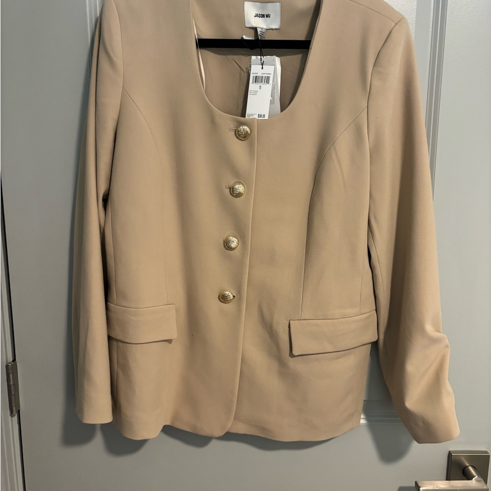 Jason Wu Khaki Blazer with Gold Buttons Tan Blazer with Gold Buttons👡🤎🤍